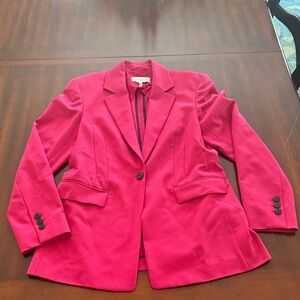 Escada Sport Wool Blend Classic & Trendy One-Button Tailored Blazer/Smoking Pink